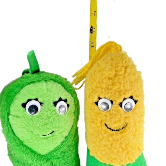 Vtg Veggie Plush Cobbie Corn Sweetie Pea Del Monte Country Yumkins Googly Eyes - Picture 6 of 8